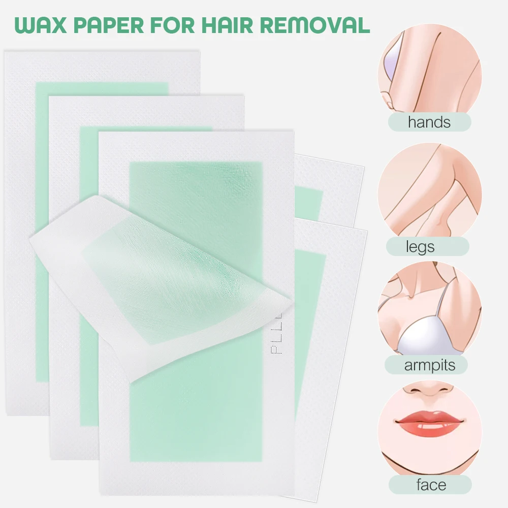 10-150Sheets Epilation Wax Paper Professional Face Body Leg Painless Fast Double Sided Hair Removal Wax Strips Women Beauty Tool 6