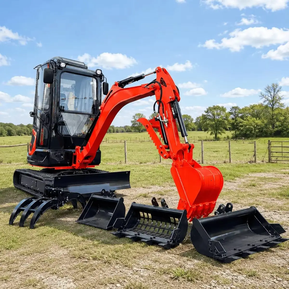 2,5-Tonnen-Minibagger, kundenspezifischer Dieselbagger, kleiner Bagger, kompakte Maschine, CE-zertifiziert, für Landwirtschaft, Garten, Landschaftsbau und Bauarbeiten