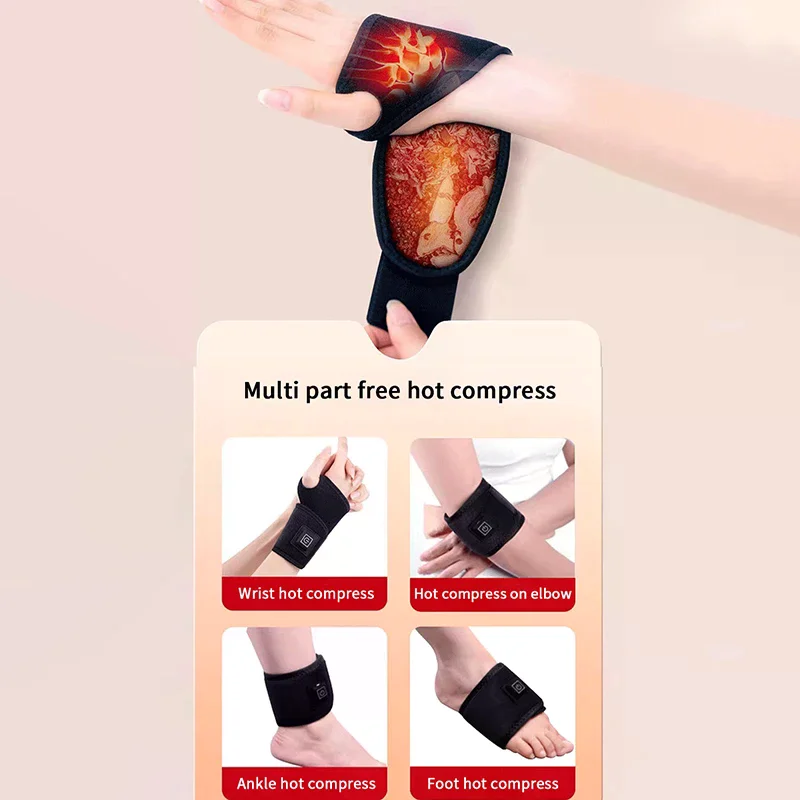 Wrist Heating Pad,Portable Electric Heating Pad,Heated Wrist Wrap,Three Adjustable Levels,Heated Wrist Brace For Office