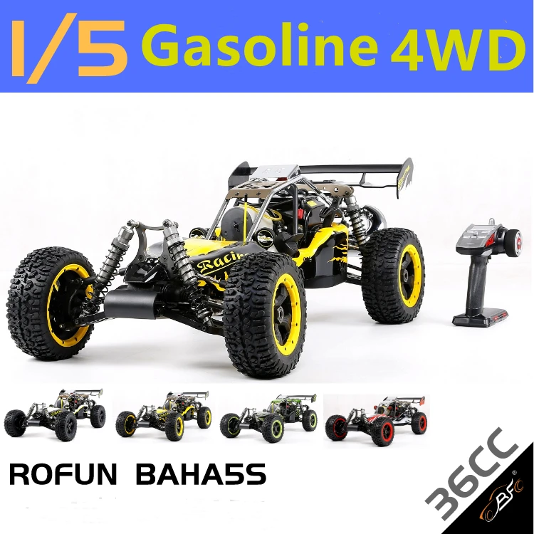 ROFUN 1 5 RC 4WD BAJA with powerfull 36CC 2T gas engin with Walbro Carburetor NGK Spark Plug