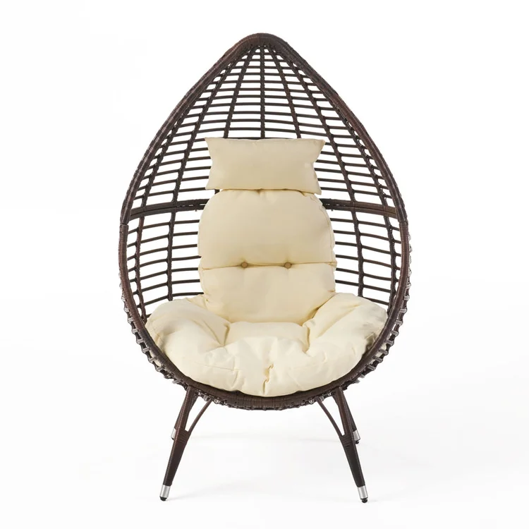 

Garden Outdoor Teardrop Wicker Outdoor Wicker Freestanding Teardrop Egg Chair