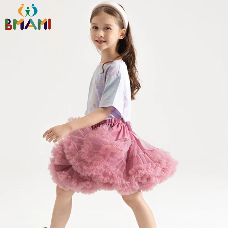 

New Tutu Skirt for Girl Ballerina Pettiskirt Fluffy Children Ballet Skirts for Party Dance Princess Girls Tulle Clothes 1-15Y