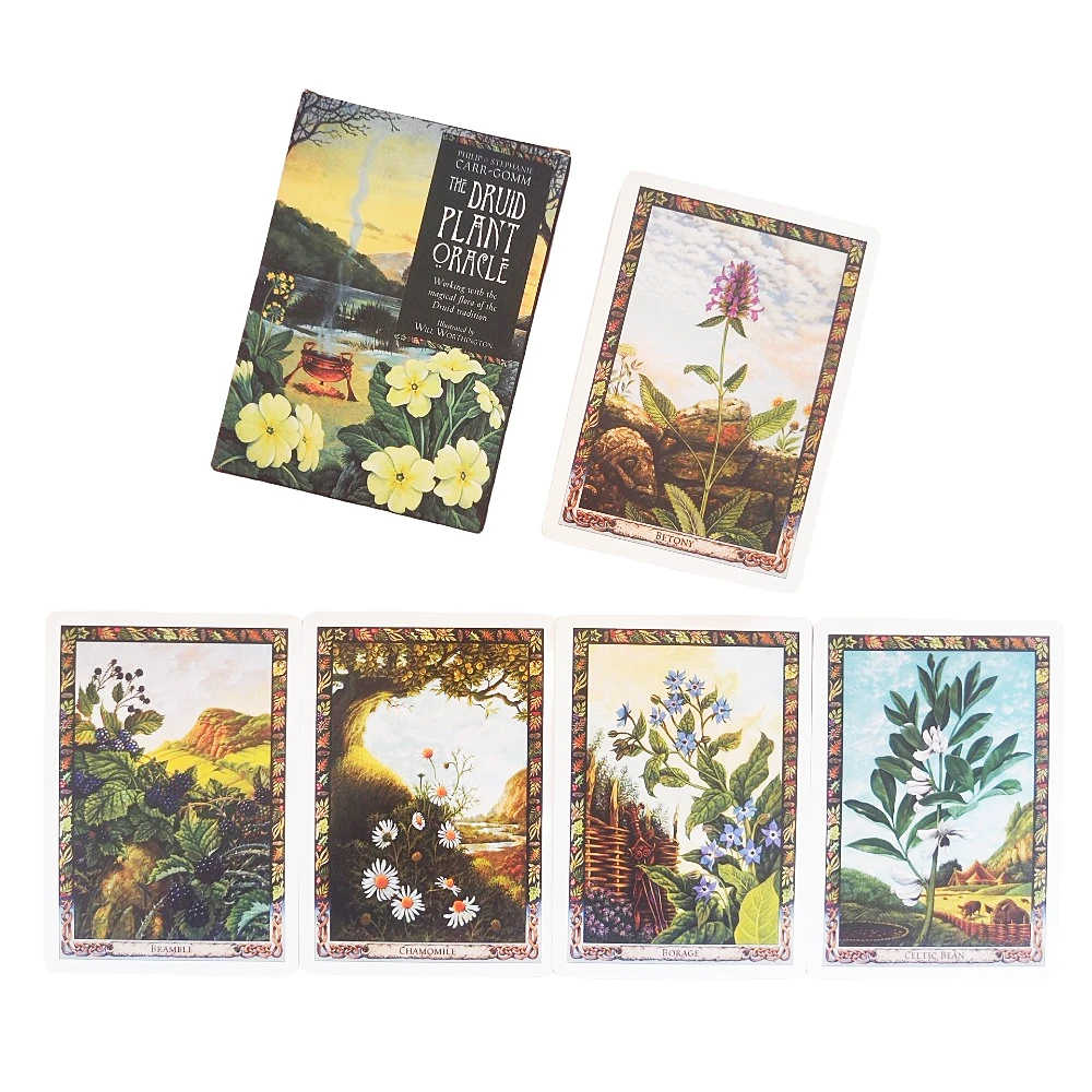 

10.4*7.3cm The Druid Plant Oracle: Working with The Magical Flora of The Druid Tradition 36 Pcs Cards