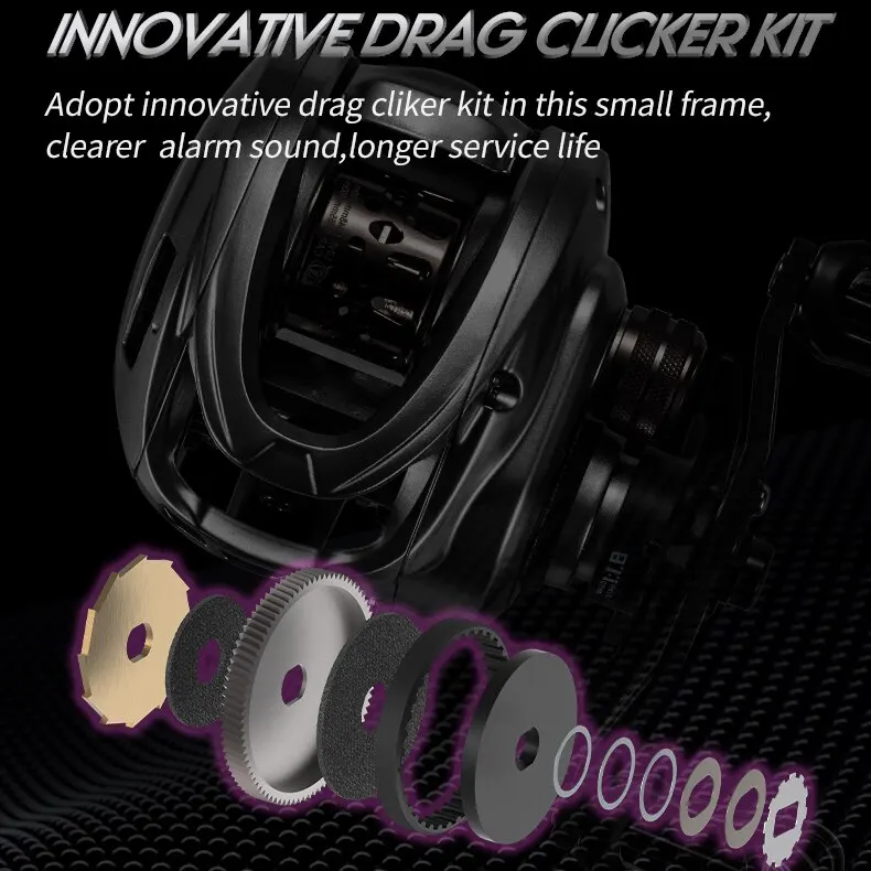 Soloting acura hicc50 136g超軽量ベイトキャスティングリールbfs