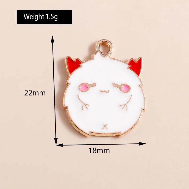10 stücke Nette Emaille Halloween Vampire Zähne Charms für Schmuck Machen Ohrringe Anhänger Halsketten DIY Armbänder Handwerk Liefert – Detail 13