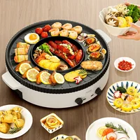 220V Non-stick Electric Grill Household Electric Hot Pot Multi Cooker Machine 5L Bbq Grill Barbecue Maker Machine 2