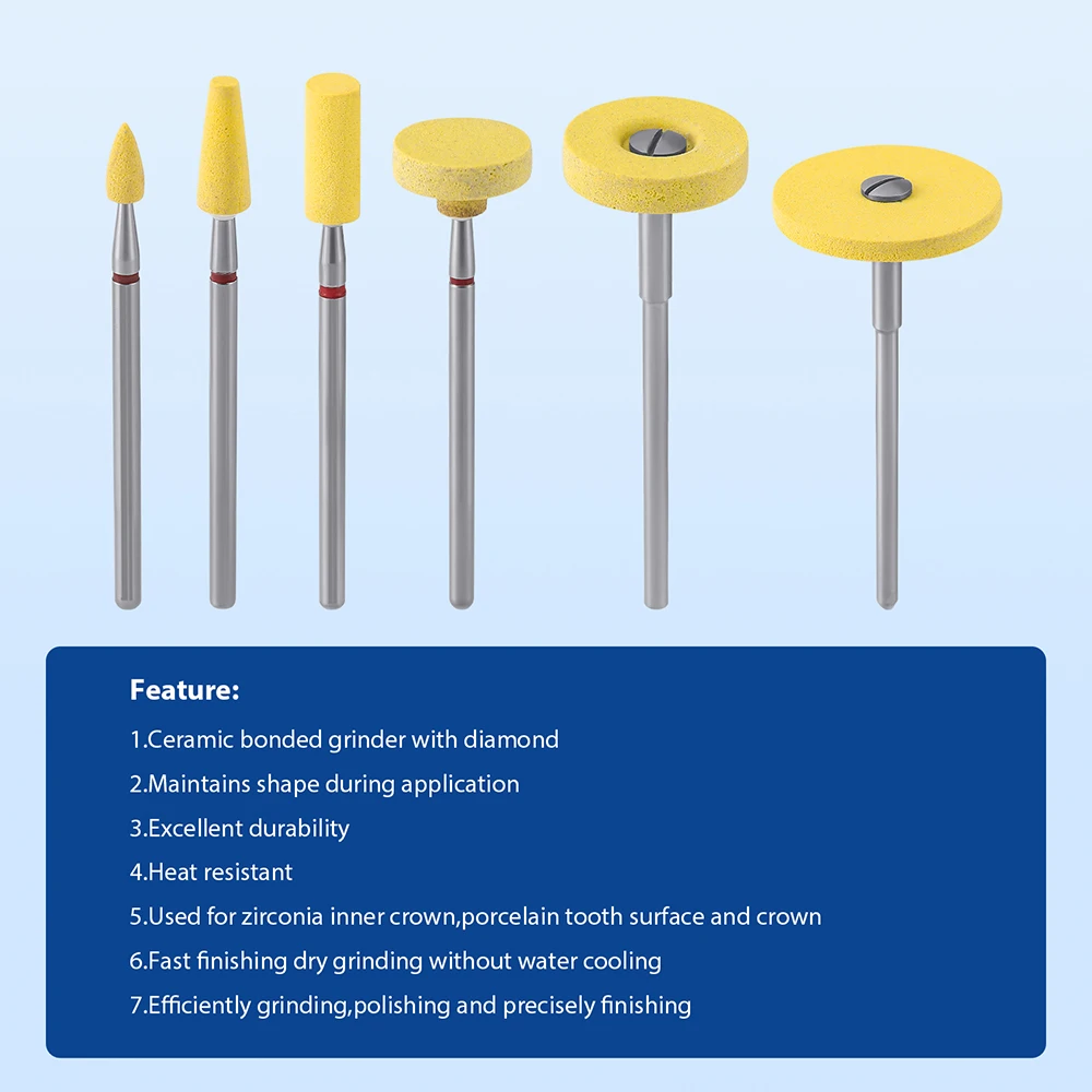 AZDENT Dental Lab Keramik-Mühle, Polierer für Zirkonoxid, Porzellan, Polieren, Schleifen, präzise Endbearbeitung, Zahnmedizin-Werkzeuge – Detail 16