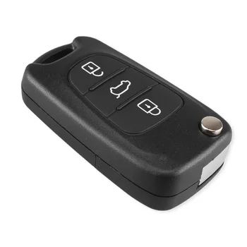 Chiave telecomando per Hyundai Avante I30 IX35 5 Chiave telecomando per Hyundai Avante I30 IX35 - KEYYOU sostituzione 3 pulsanti pieghevole Flip Remote Car Key Case Shell per Hyundai Avante I30