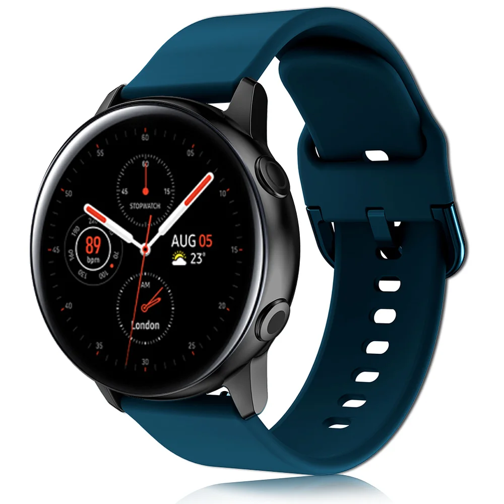 

Ремешок силиконовый для Galaxy Active 20 мм, спортивный браслет для Samsung Galaxy Watch Active 2 40 мм 44 мм