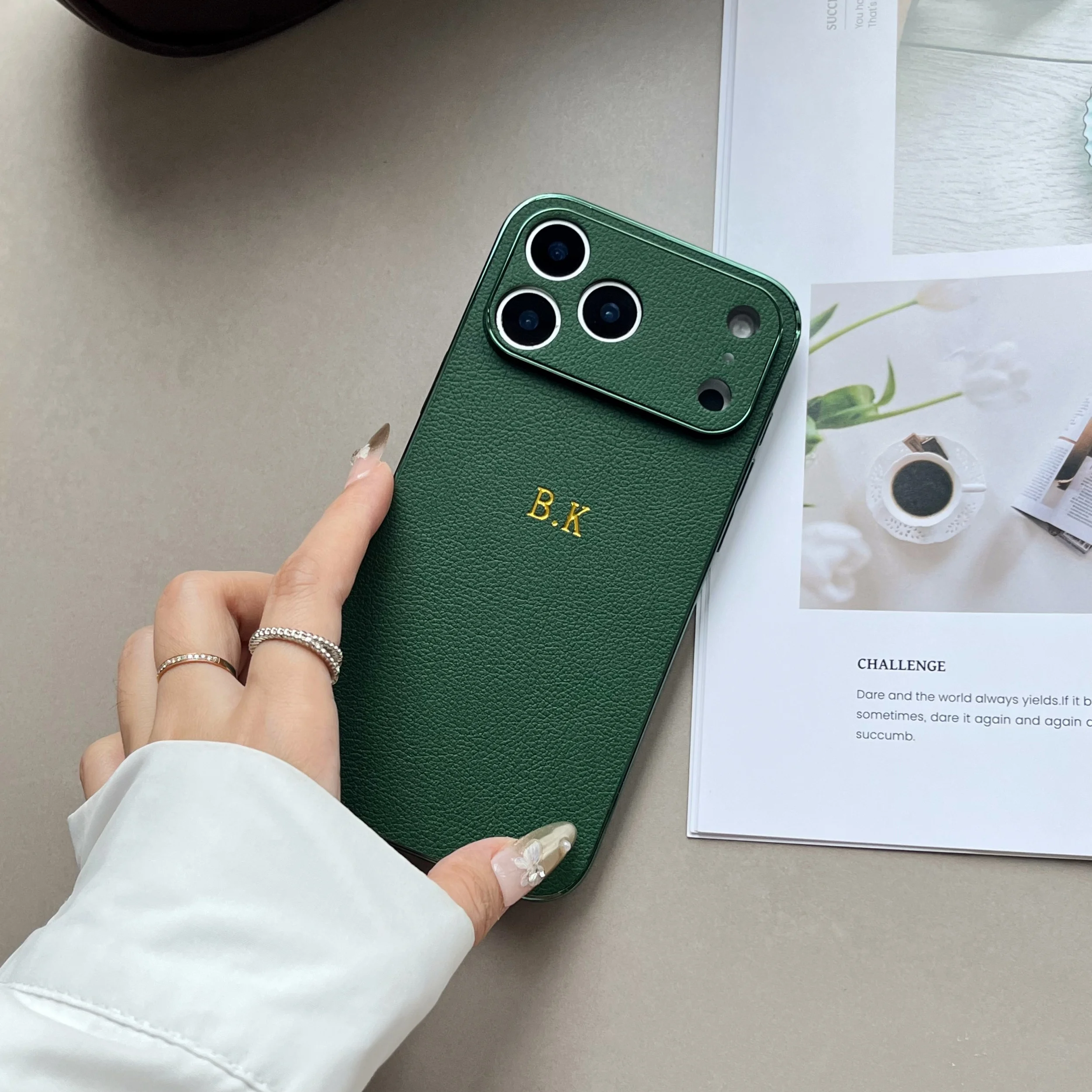 Luxury Faux Leather Plating Phone Case For iPhone 17 16 thumbnail 6