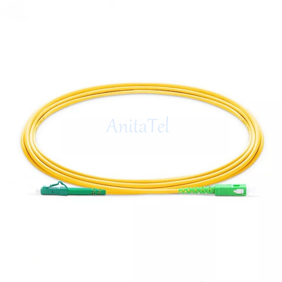 10pcs/bag LC/ APC-SC/ APC Simplex Fiber Optic Patch Cord SC - LC Single-mode 9/125 SM FTTH Optical Jumper Cable