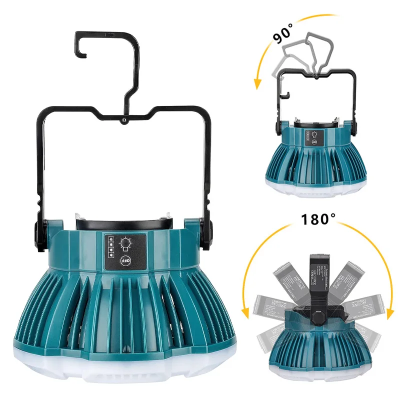 24W LED Work Light For Makita/Dewalt/Milwaukee/Bosch/Black Decker/Craftsman 18V Battery Outdoor Light Work Lamp 2400LM Portable