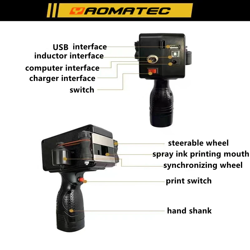1760H high quality printing gun QR Bar code number logo expiry date label mask h