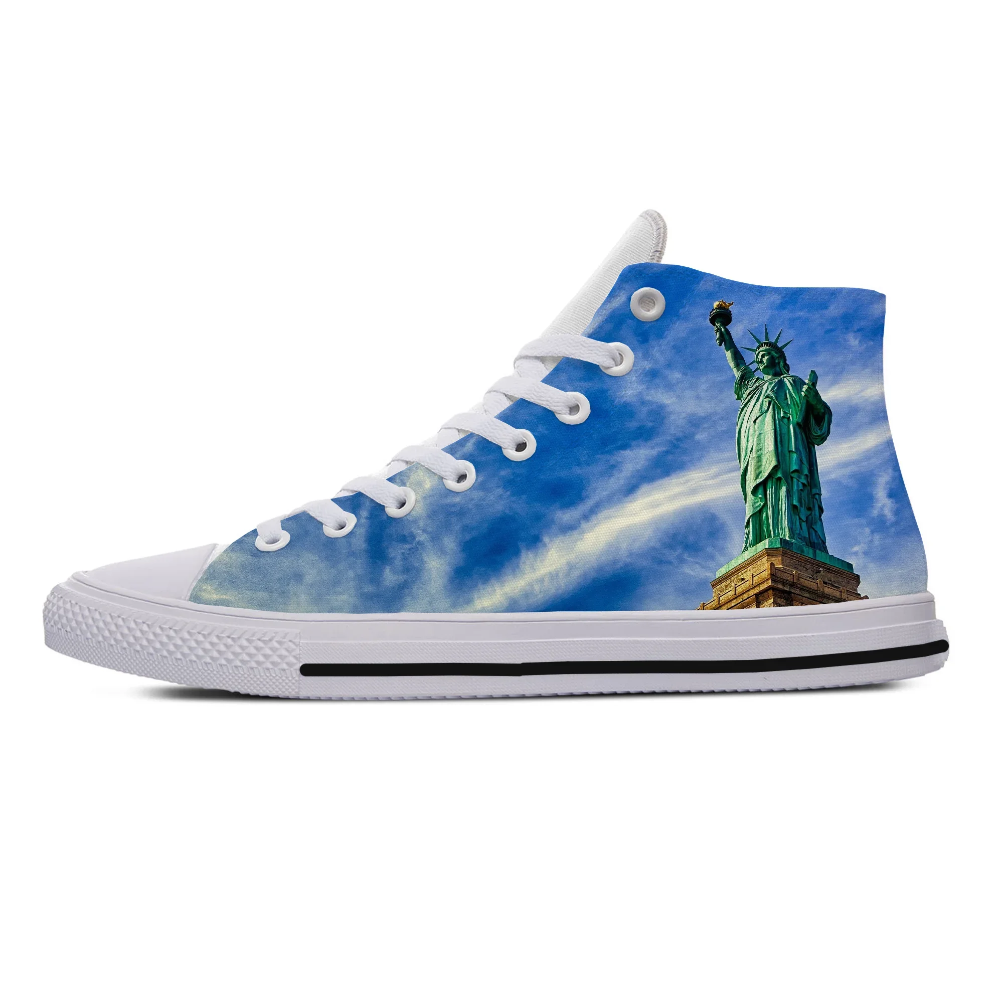 Hot Summer Summer Woman Man Powerful America Breathable Lightweight Sneakers Board Shoes Quality High Help USA Flag Canvas Shoes