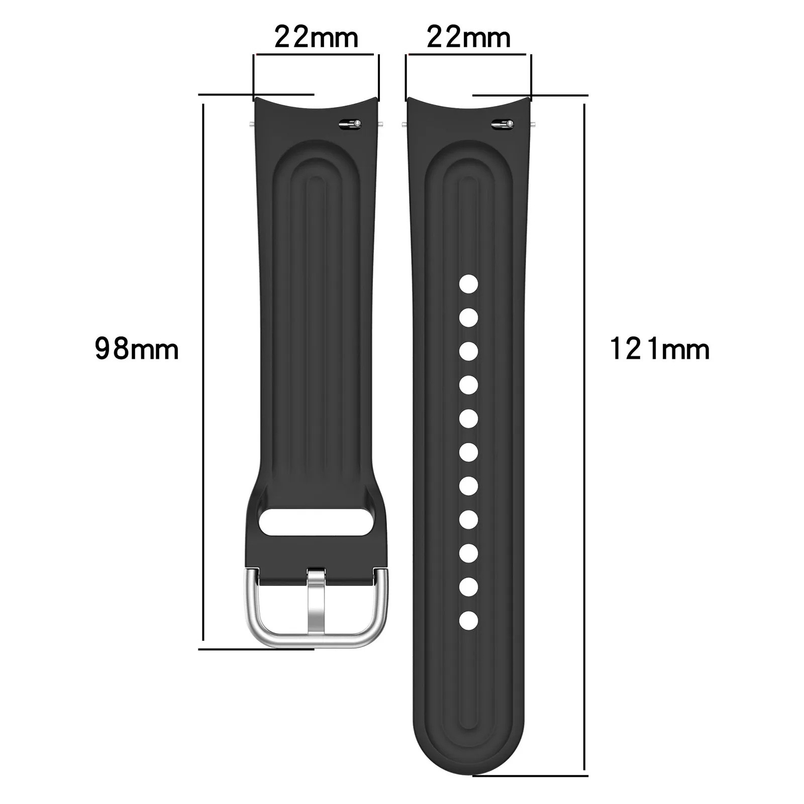 For Xiaomi Watch S1 / S1 Pro / Huami Amazfit GTR 4 Pro Silicone Watch Band  22mm Dual-Color Replacement Wrist Strap - Black / Orange Wholesale