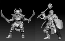 

1/32 56mm Resin Model Kits Witch and Warrior Figure Sculpture Unpainted No Color RW-548