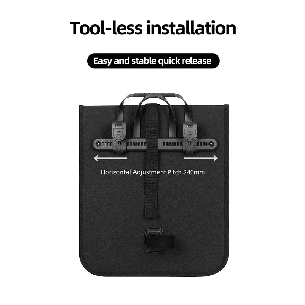 Bicycle Bag for Pannier Rack with Adjustable Cord Carry Bag Waterproof Bicycle Bag for MTB Road Bike E-Bike