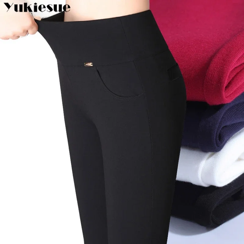 Womens Winter Casual Solid Color Leggings Elastic High Waist Thermal Capris  Workout Trousers Womens Tall Leggings : : Clothing, Shoes 