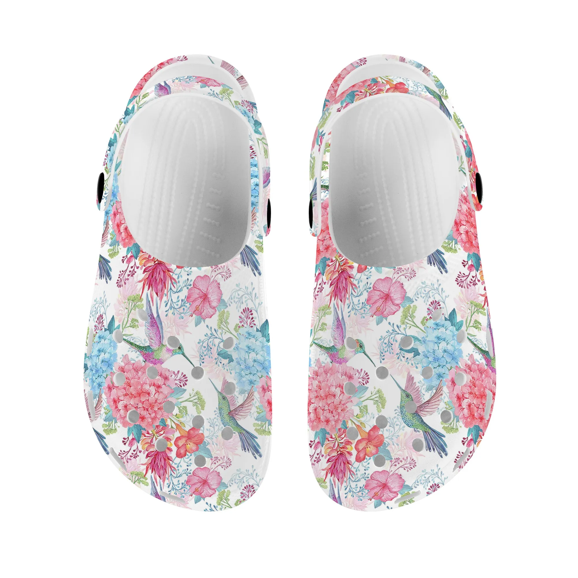 Spring Hummingbird Clogs Women's Sandals Wear Resistant Hole Shoes Summer Cool Hollow Out Slippers Breathable Flats Home Slipepr