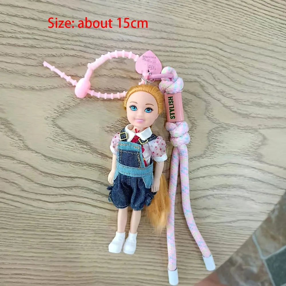 19 Styles Cute Doll Pendant Hanging Backpack Ornament DIY Change Clothes Bag Charm Car Key Ring Bag Decoration for Barbie Doll 6