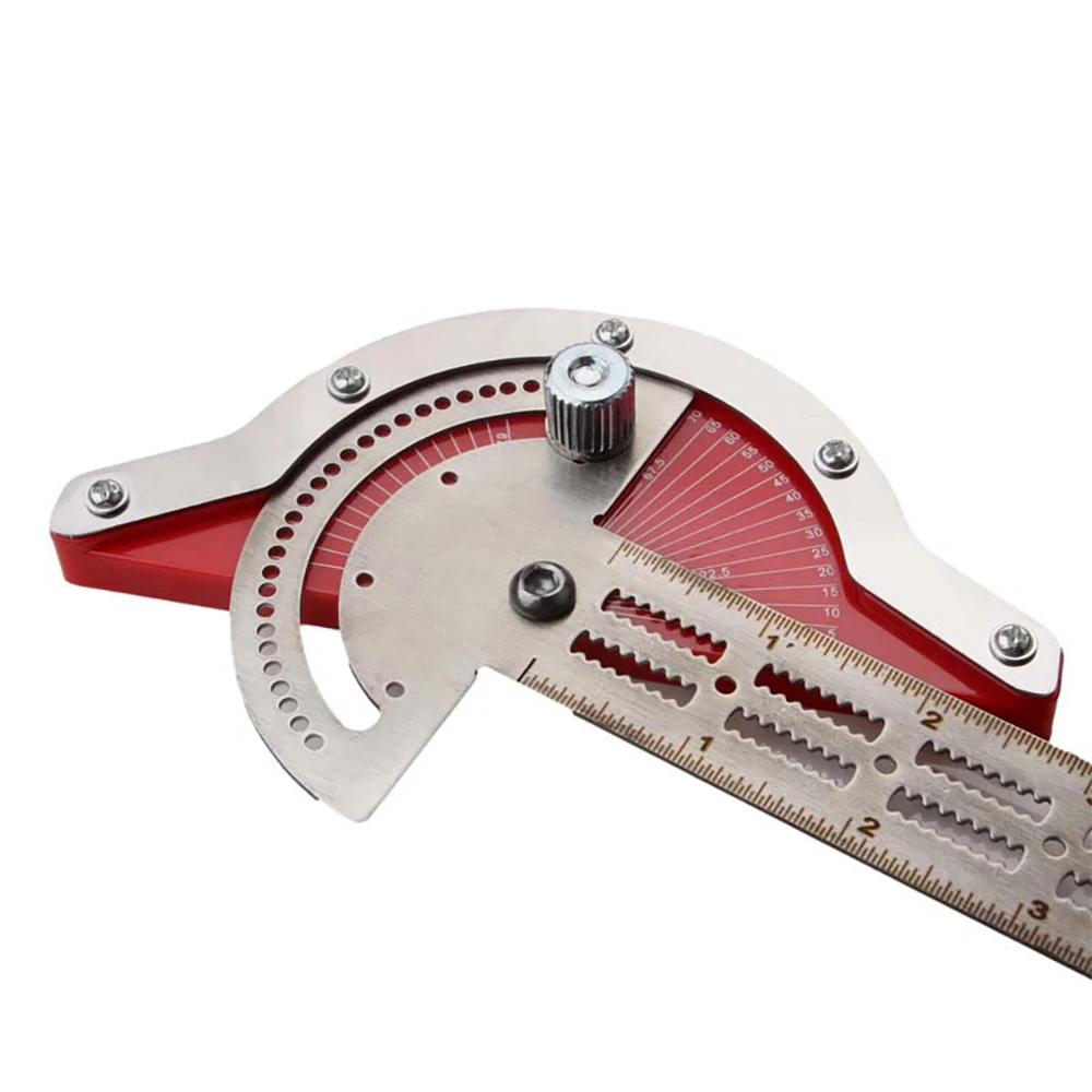 10/15/20 inch Woodworkers Edge Rule Protractor Woodworking Ruler Angle Measure Stainless Steel Carpentry Layout Carpenter Tools 5