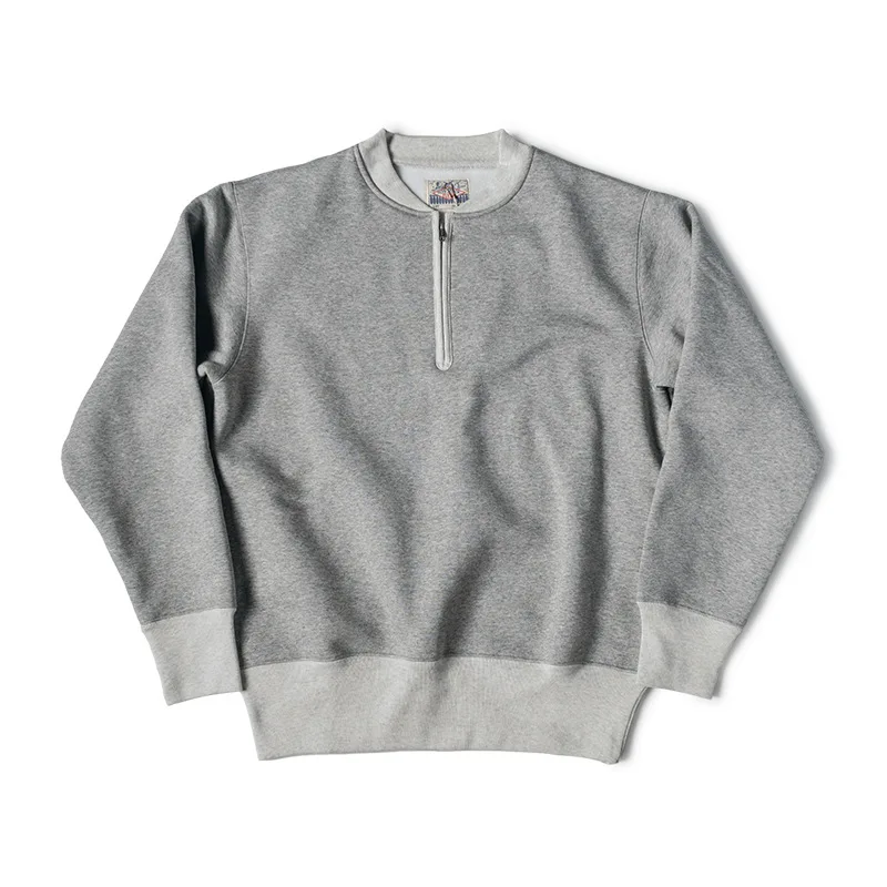 American Retro Thiened 600g Cotton Fce Men's Hoodie f Zipper Stand Collar Sweatirt Winter Casual Straight Leg Fit