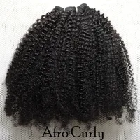 IXTUYLLY Tissage de cheveux humains 4C Afro Kinky Curly, extensions de cheveux vierges brésiliens, mèches à tisser pour femmes noires africaines 1