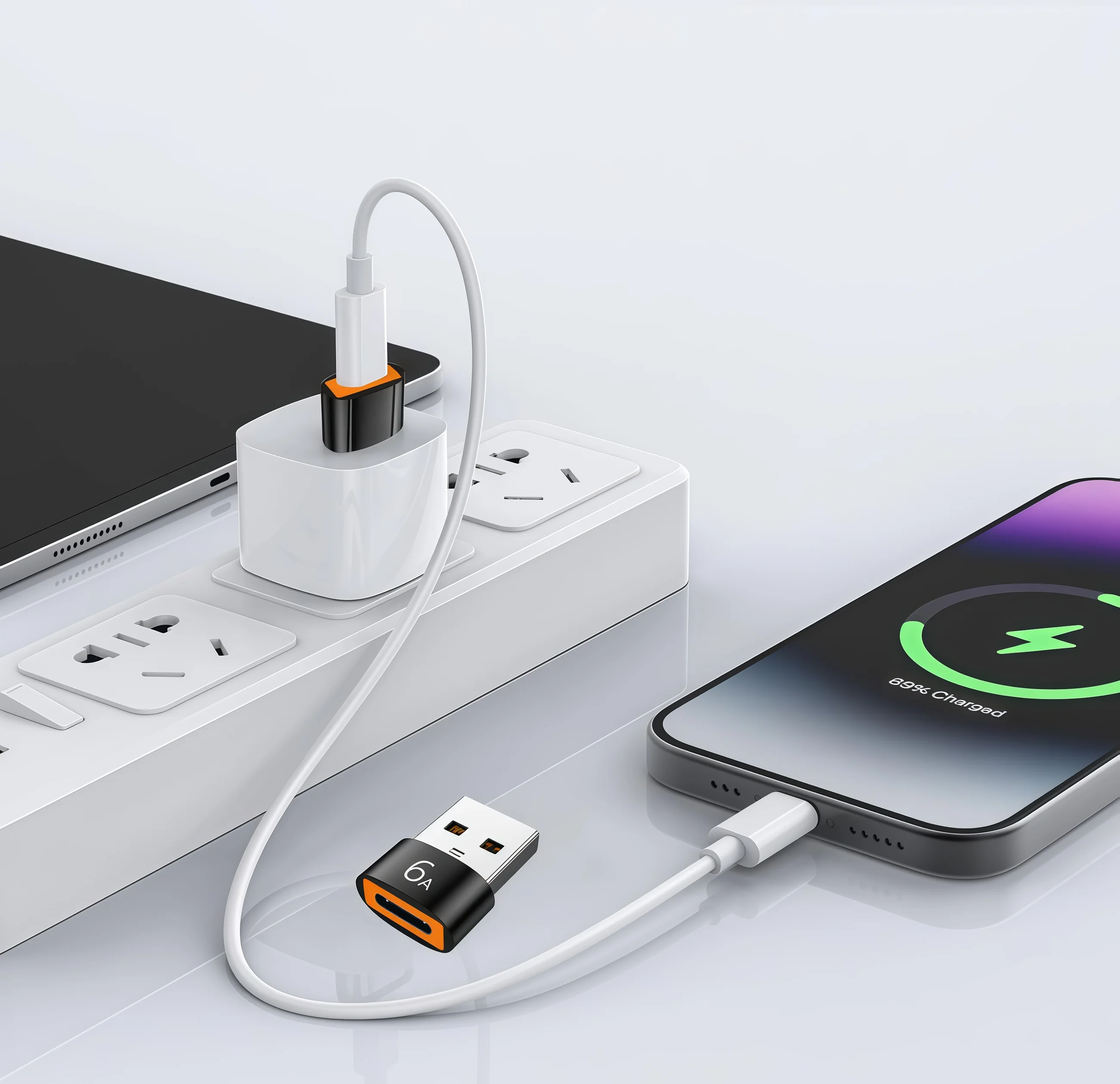 12A 타입 C to USB3.0 OTG 어댑터 USB 암-타입 C 수 컨버터 고속 충전 USB C 어댑터