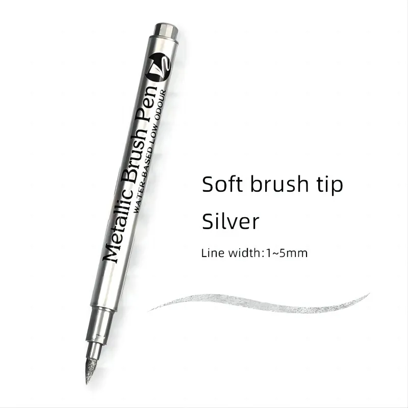Marker Pens 6/12Pcs Waterproof Permanent Paint Marker Pen Gold and Silver Ink Metallic Rock Mug Ceramic Glass DIY Painting Supplies white marker pens color marker pens pen marker marker pens