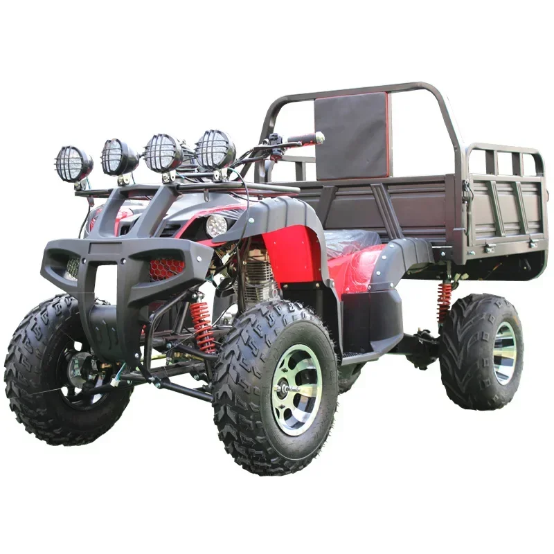 250CC ATV Mountain Buggy with Rear Bucket,Automatic Big Bull Farm Truck UTV,Beach Bike Quad Gasoline,Zongshen Engine Disc Brakes zongshen 190cc engine zs190cc engine electric start like anima 190 with complete engine kit ready to go