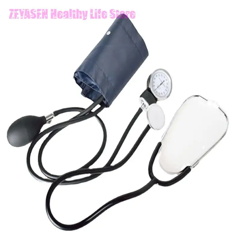 Zeyasen Manual Blood Pressure With Stethoscope Vintage Machinery Medical Arm Blood Pressure Double Tube Double Head Stethoscope