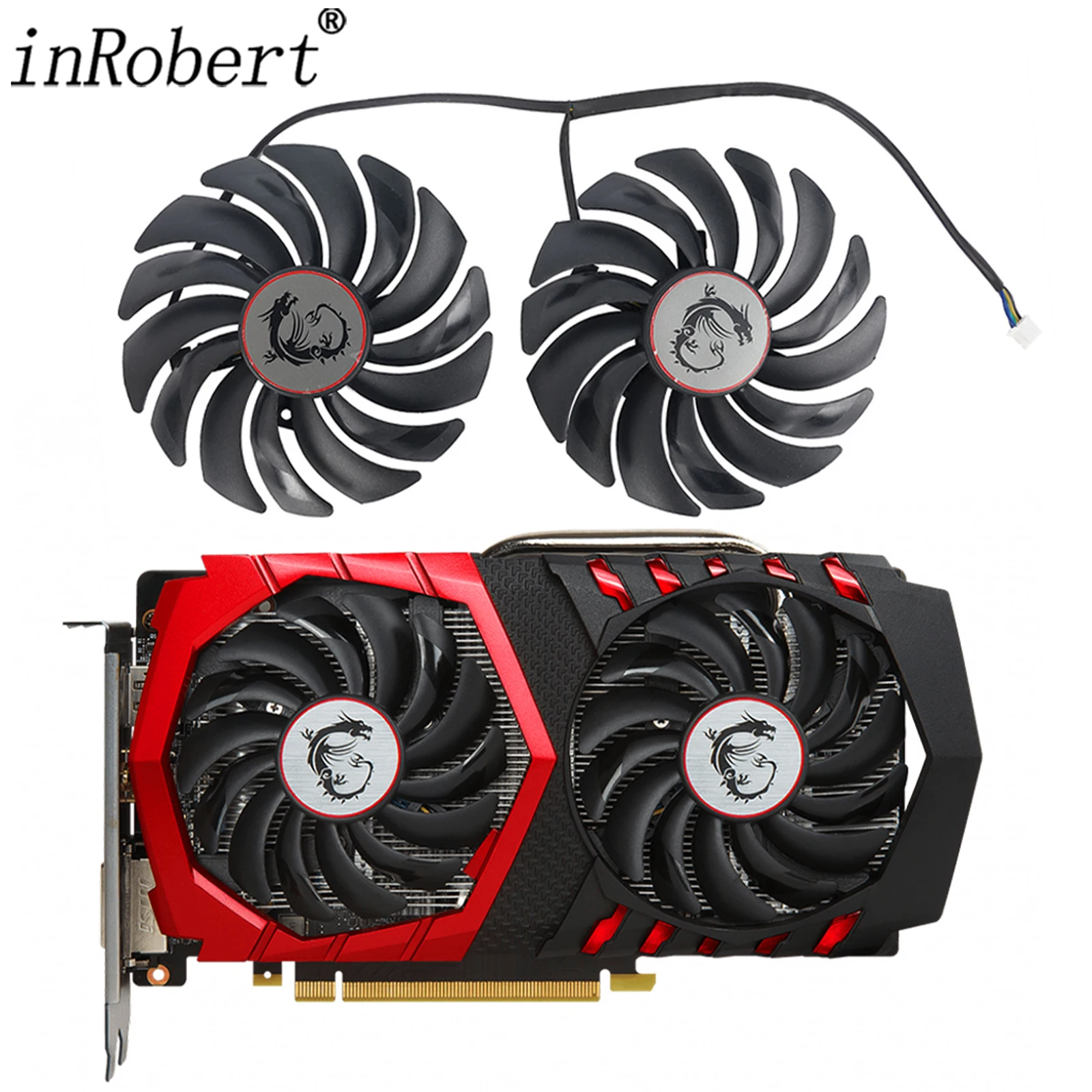 85Mm 4Pin Muslimx1050Ti Gtx1050 Ventola Della Scheda Video Per Msi Geforce Gtx 1050 Ti 1050 Ventola Di Raffreddamento Della Scheda Grafica