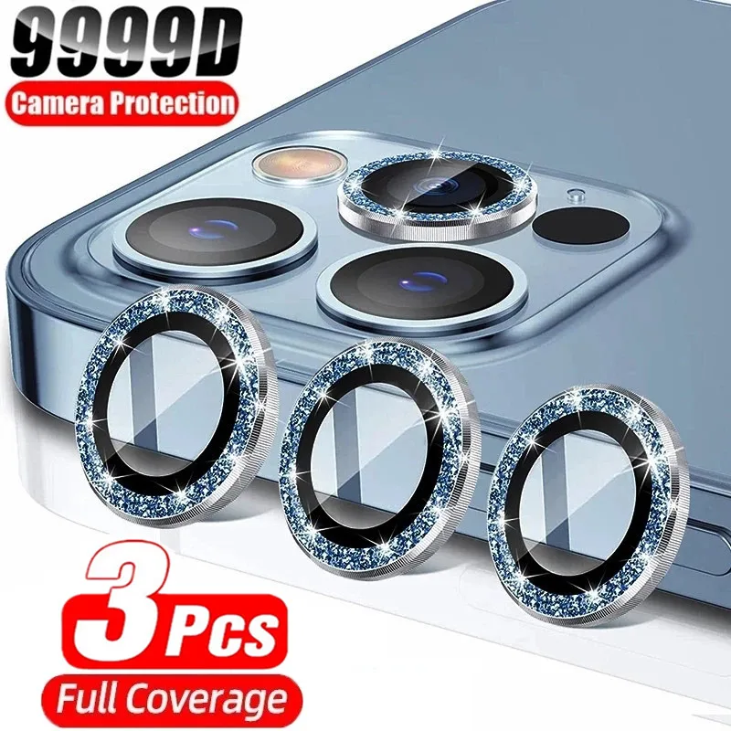 Фото Для iPhone 15 Pro Max 14 Pro Max 13 Mini 14 Plus кольцо с блестками Защитная крышка для камеры защита объектива камеры для iPhone 12Pro Max №2