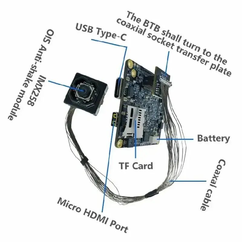 A97I-IMX258 4K 30FPS 13MP 미니 카메라 모듈 드라이브 프리 UVC USB 카메라 모듈 광학 안정화 OIS 카메라 모듈