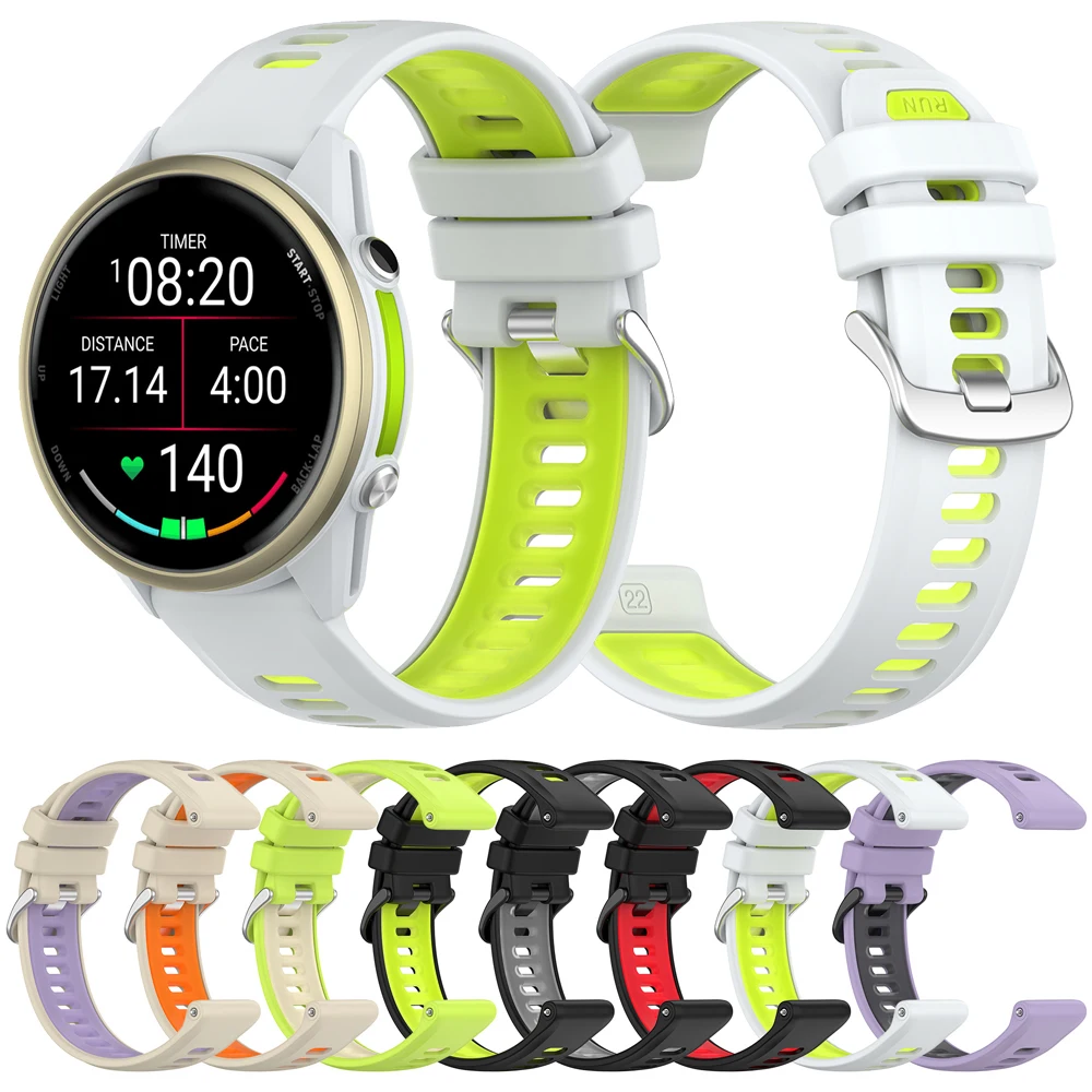 Two-Tone Silicone Sports Watch Band - Premium Wristband Strap Bracelet Accessory