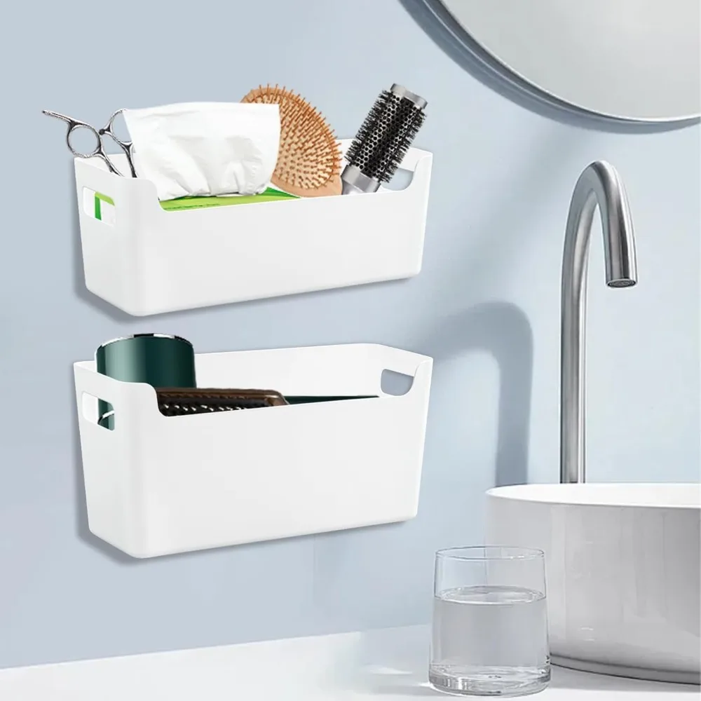 Drawer Shelf Bathroom Organizer Storage Rack Multifunctional Cabinet Door Box Kitchen Wall-mounted Adhesive Under 6