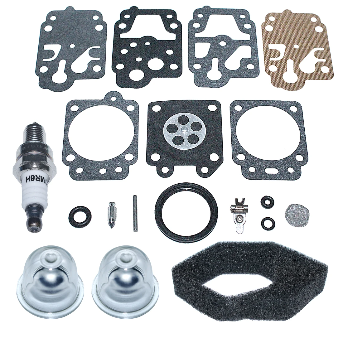 

Carburetor Repair Kit For Honda GX25 GX 25 w Air Filter Primer Bulb Spark Plug Lawn Mower Engine Grass Trimmer