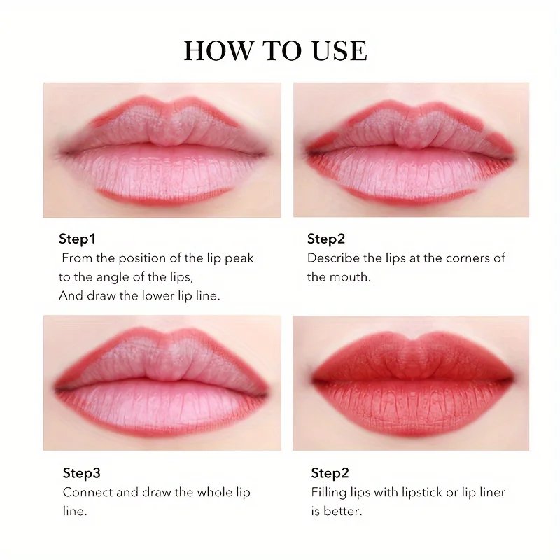 Matte High Pigmented Lip Pencil 12 Colors for Professional Makeup