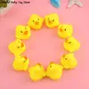 12pcs Cute Mini Yellow Rubber Float Squeaky Sound Duck Bath Toy Baby Bathroom Water Pool Funny Toys For Girls Boys Gifts 1