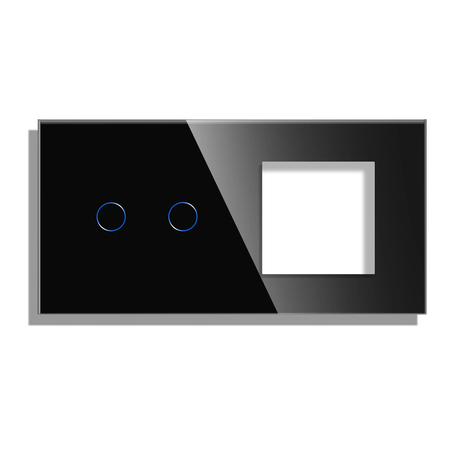 Bingoelec Toughened Glass Panel And Socket Frame Three Color Panel 86*157mm tempered glass frame