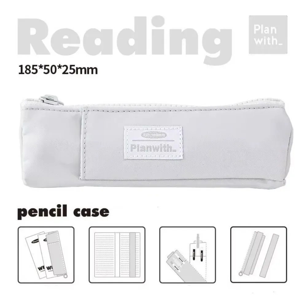 Compact & Durable Pencil Case with Straps - High-Capacity Soft Storage Bag