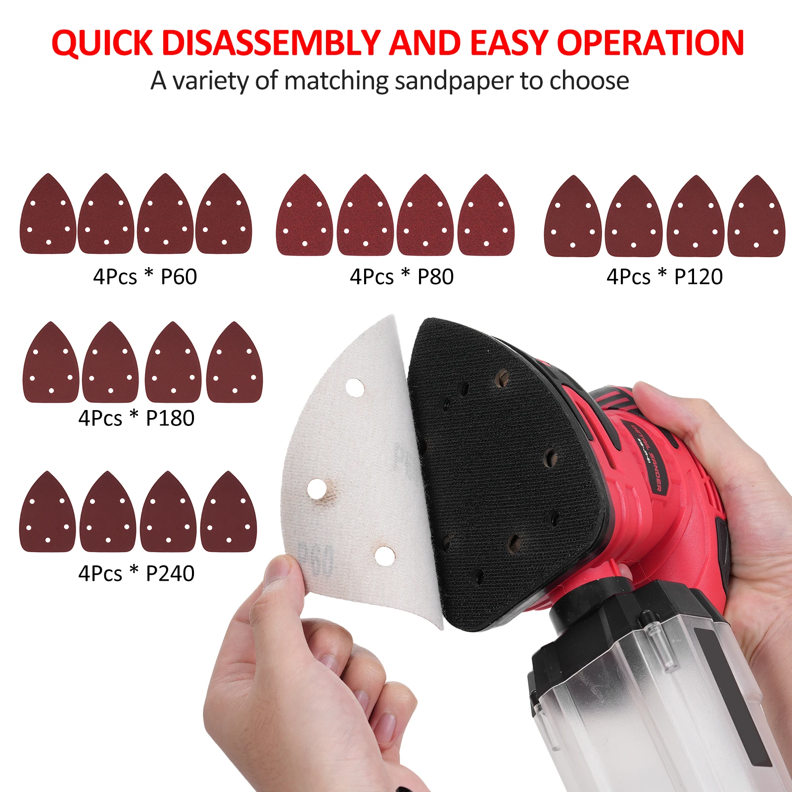 Compact Electric Sander With Dust Collector
