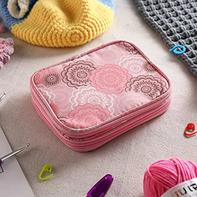 1 Piece Crochet Needle Case Organizer Crochet Hook Case Only Crochet Hook  Storage Case Empty Crochet Hook Case (Bag Only)