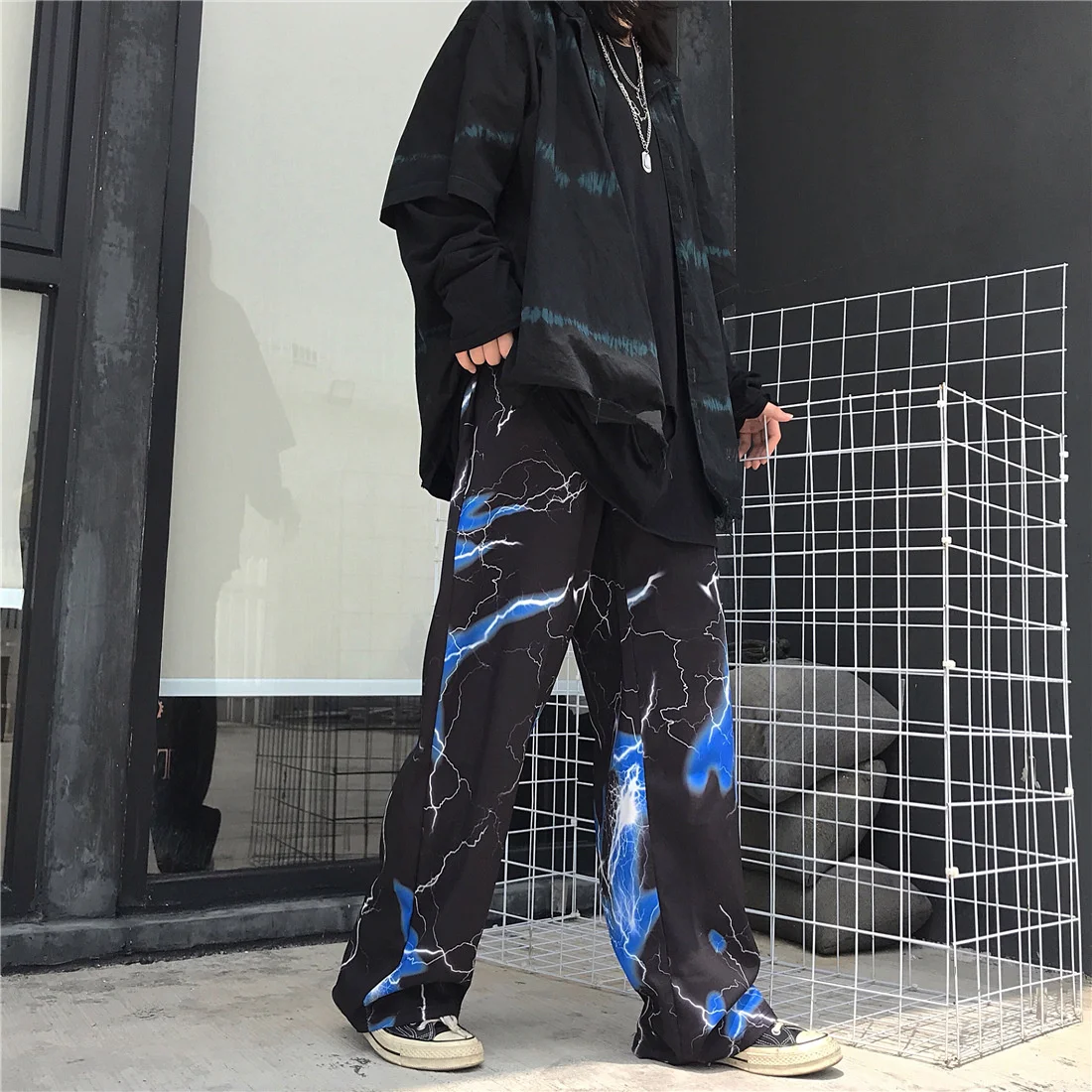 Y2k Women's Pants Harajuku Street Blue 