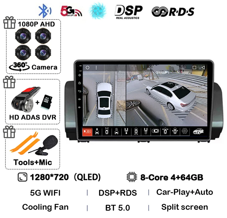 4G-64G 360 DVR
