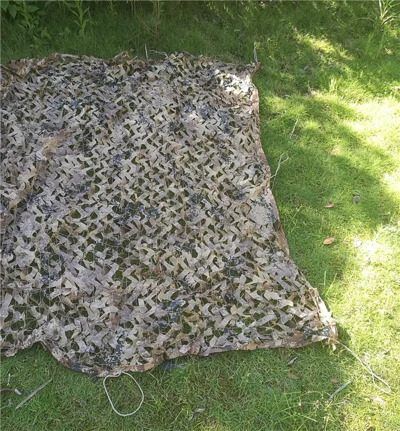Sunshade Net Camouflage Netting 2 Layers Desert Digital Camouflage Sunshade Cloth Hunting Camo Net Infrared Stealth Protection Cover Shade