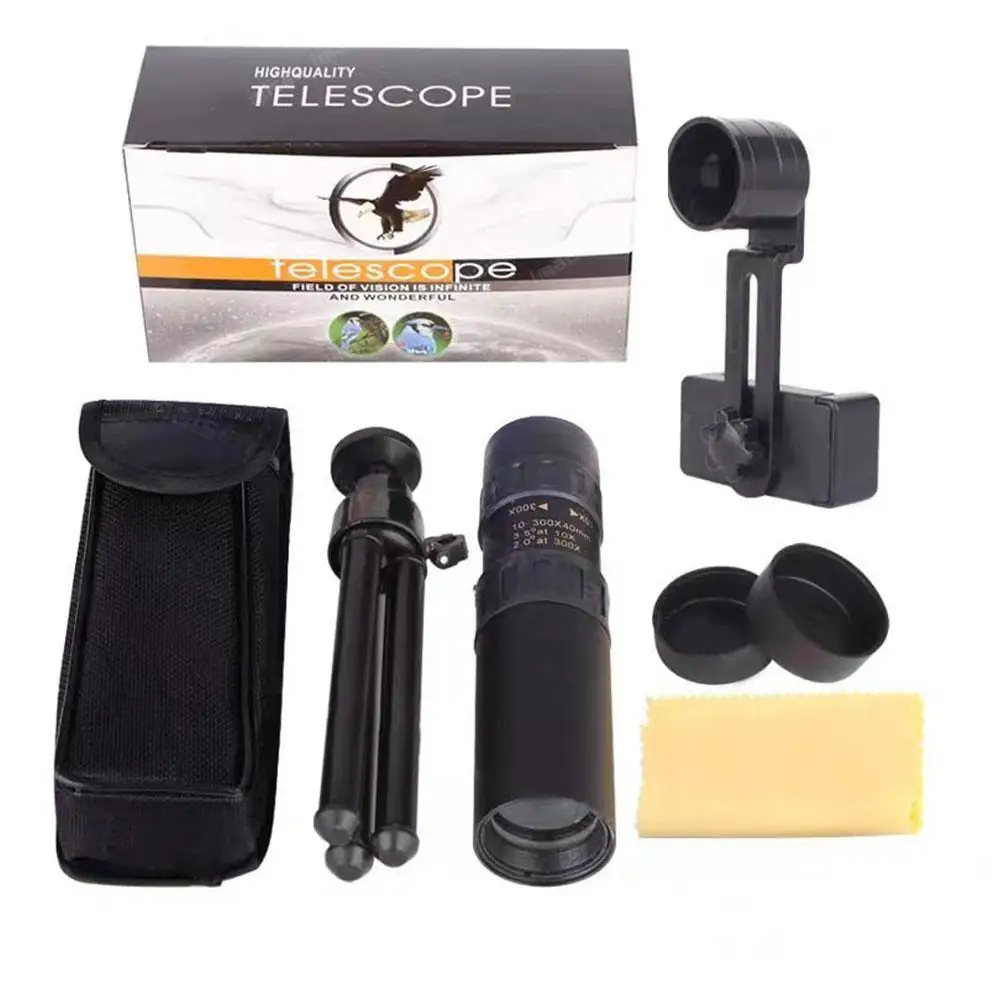 10-300X Zoom HD Portable Strong Binoculars Long Range Professional Spyglass Monocular Telescope Low Night Vision for Huntin N9L1 4