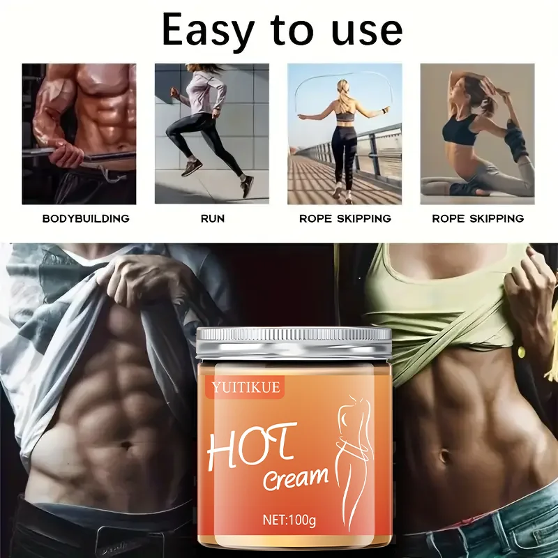 100g Body Moisturizing Hot Compress Massage Cream - Firms the skin, deeply moisturizes, contains curcumin, glycerin, elastin, tu