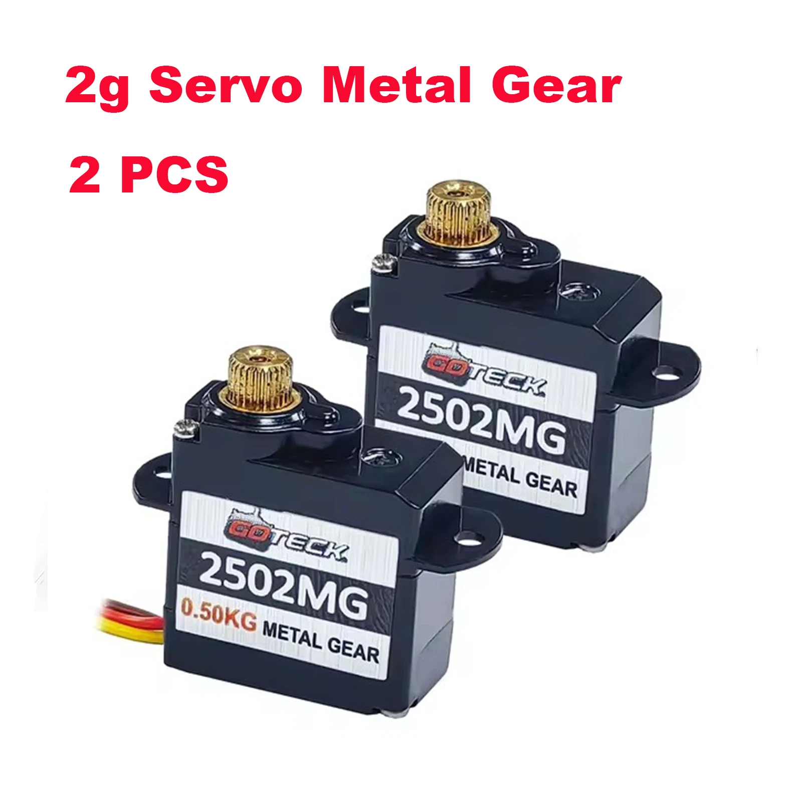 GOTECK 2g 4.3g 5g 9g 17g Digital Servo with Full Metal Gear for RC Car Boat Fixed-Wing and Airplane or Robot 2