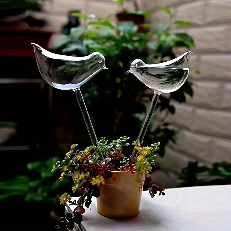 Bird Water Dispenser Imitation Glass Plastic Bird Automatic Water Dispenser Lazy Travel Dripping Machine Lazy Circula